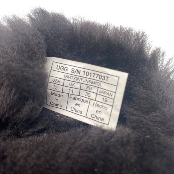 Ugg Girls Brown Suede Mid Calf Boots Size 12 Shearling Lining Outdoor Sole - Picture 3 of 14